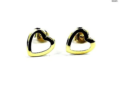 New 9ct Gold Open Heart Stud Earrings Kids/ Ladies Stud Gifts BNIB (GS1825) • £21.99