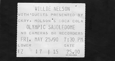 1990 Willie Nelson Merle Haggard Concert Ticket Stub Olympic Saddledome Calgary • $24.99