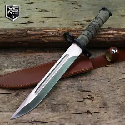 13.5  Bayonet MILITARY Tactical COMBAT SURVIVAL Hunting Knife Fixed Blade CAMO • $17.95