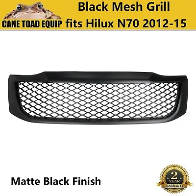 Front Grill Fit For Toyota Hilux 2012-2015 Post Facelift N70 Matte Black Grille  • $137.45