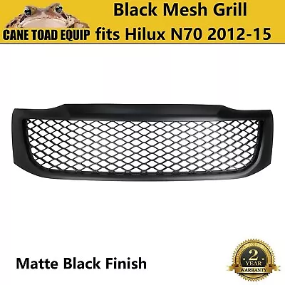 Front Grill Fit For Toyota Hilux 2012-2015 Post Facelift N70 Matte Black Grille  • $137.45