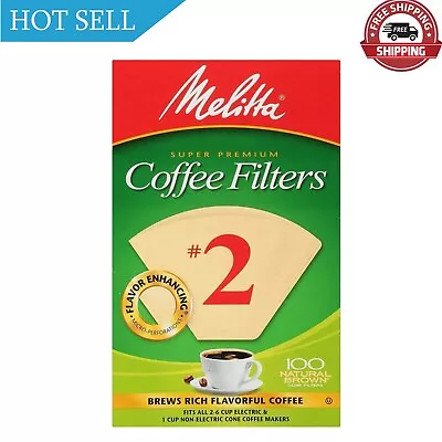 Melitta Cone Coffee Filter #2 100 Count- Natural Brown • $14.94