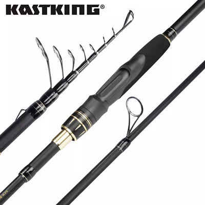 KastKing BlackHawk II 24-Ton Carbon Fiber Telescopic Rod Travel Fishing Rod  US • $47.24