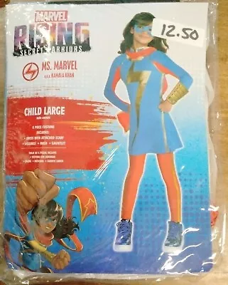 New Ms. Marvel Kamala Khan Rising Secret Warriors Costume Girls Size Large • $15.99