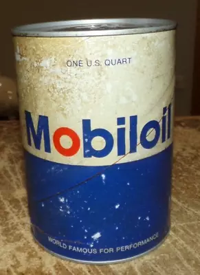 Vintage Mobil Sae 30 Quart Oil Can Empty In Good Shape Used • $9.99