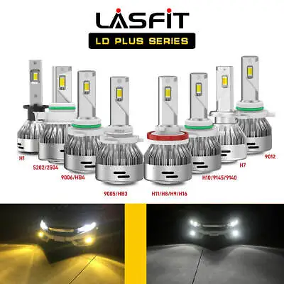 Lasfit Switchback LED Headlight Fog Light Bulbs H11 9006 9005 H7 H10 5202 H16 H9 • $99.99