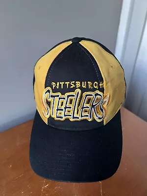 PITTSBURGH STEELERS STARTER Tri Power Vintage SnapBack NFL Hat VG+++ • $14.99