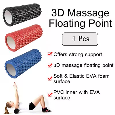 $16.99 • Buy 1Pcs PHYSIO FOAM ROLLER TRIGGER POINT MASSAGE EVA 33x14 CM YOGA PILATES GYM