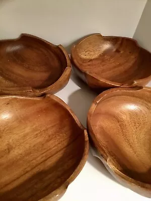 Vintage Genuine Monkey Pod Wood Bowl Set | Hand Crafted In The Philippines • $19