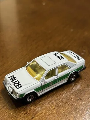 Matchbox Mercedes-Benz 300E Polizei Police Car 1986 White Made In Thailand • $14.99