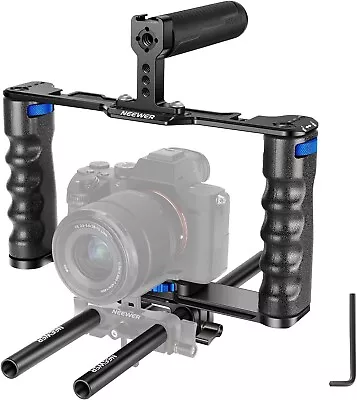 Neewer Aluminum Alloy Film Moving Making Camera Video Cage Rig With Top Handle • $87.49