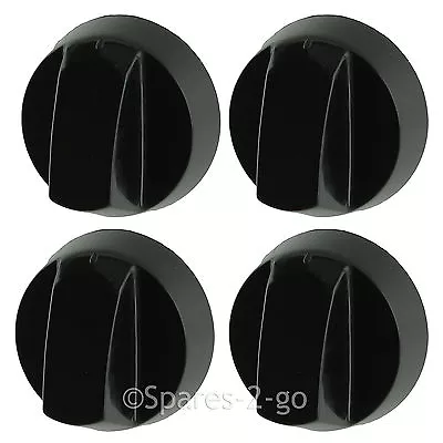 4 X ZANUSSI Black Oven Cooker Hob Control Knob Switch + Complete Adaptor Kit • £9.79