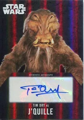 £29.99 • Buy Star Wars Evolution 2016 Autograph Card Tim Dry As J'Quille