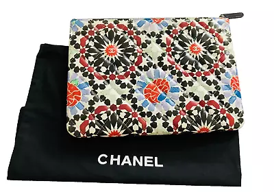 RRP1495 Chanel Pouch Chanel Clutch -Chanel Multicoloured Leather Clutch Rare! • £899