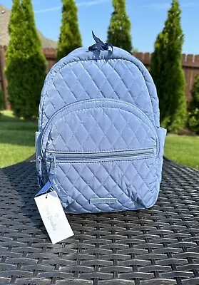 NWT Vera Bradley Essential SMALL COMPACT Backpack ~ Microfiber ~ Rustic Blue • $69