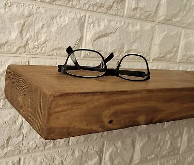 Rustic Floating Shelves 12  Cm Industrial Mantle Shelf Wood  Brackets Handmade  • £15.99