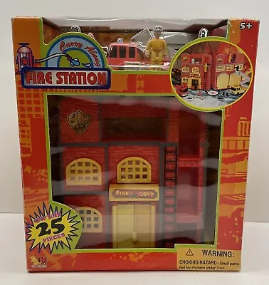 Vintage Carry Along Fire Station Playset By Toy Major W/Figures (New Old Stock) • $26.99