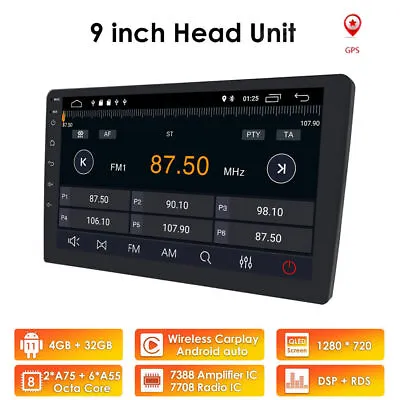9 Inch Double 2 Din Car Stereo Radio Android GPS Wifi Touch Screen MP5 BT Player • $199