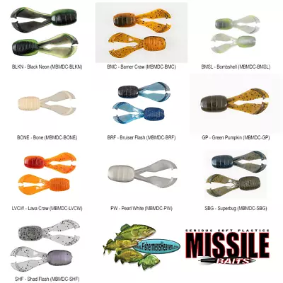 Missile Baits Mini D Chunk (MBMDC) Soft Plastic Jig Trailer Pick Any Color • $6.49