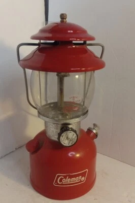 $129.47 • Buy Vintage 1979 Coleman 200A Single Mantle Red Lantern Pyrex Globe Camping 
