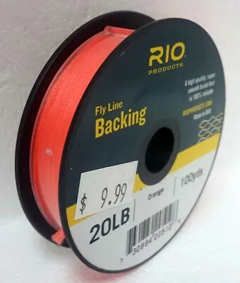 Rio 20 Lb 100 Yard Spool Of Dacron Backing In Orange Fly Line & Reel Backing • $9.25