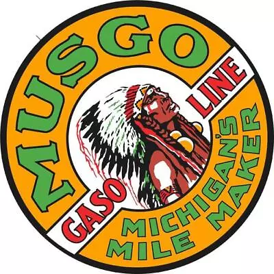 Vintage Style Metal Sign 30  Round Musgo Gasoline Oil • $149.95