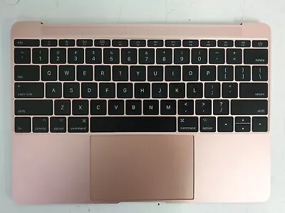 Apple MacBook 12 Inch A1534 EMC3099 Palm Rest Cover US Keyboard Rose Gold • £49.99