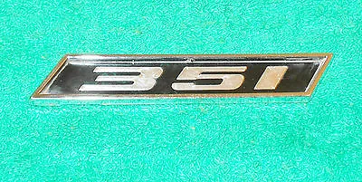 1969 1970 Mustang Fastback Coupe Convertible Grande ORIG 351 FRONT FENDER EMBLEM • $59