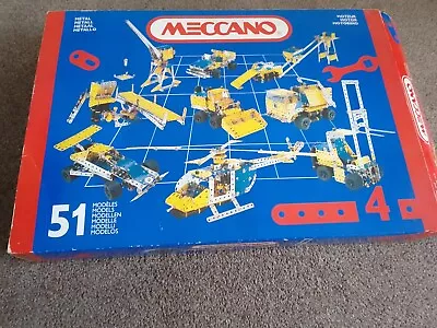 1990's Meccano Set #4 Metal Construction Kit - 51 Models • £45