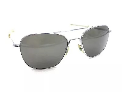Command Vintage Silver Aviator Sunglasses Gray Lens 57-20 150 USA Men Women • $174.99