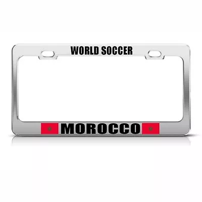 License Plate Frame Morocco Moroccan Flag World Soccer Car Accessories Chrome • $17.99