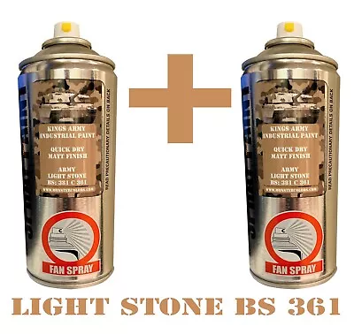 Light Stone Army Spray Paint Military Vehicle  Paintball Airsoftrc Model X2 • £23.75