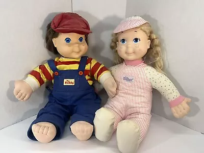 Vintage Playskool My Buddy And Kid Sister Large Doll Set 20” Dolls • $57.39