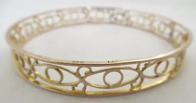 9ctGold - ORNATE RIGID BANGLE - Possibly Scottish • £245