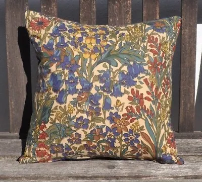 New 16  Liberty 'Penelope' Flowers And Butterflies/taupe Velvet Cushion • £24.99
