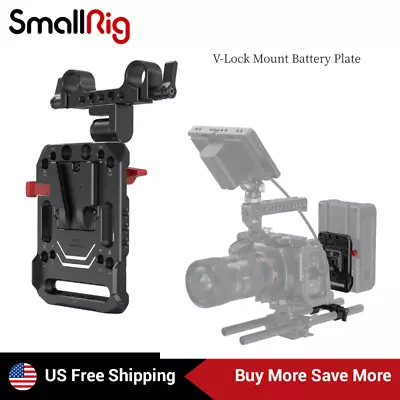 SmallRig V Mount Battery Plate With 15mm Rod Clamp+Adjustable Arm -2991 • $51.92