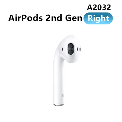 $79 • Buy For Apple AirPods 2nd Gen A2032 Headset Headphone Right Replacement Only (R)