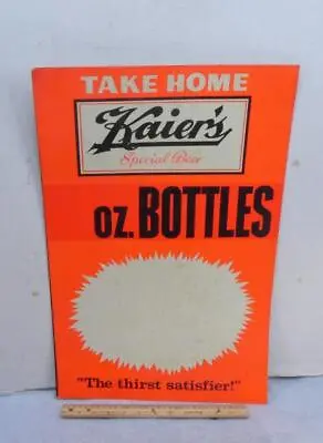Vintage Original KAIERS Special Beer Paper Board POS Store Advertising Sign ! • $64.95