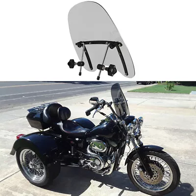 7/8'' / 1'' Smoke Motorcycle Windscreen Windshield For Harley Davidson Trike • $69.25