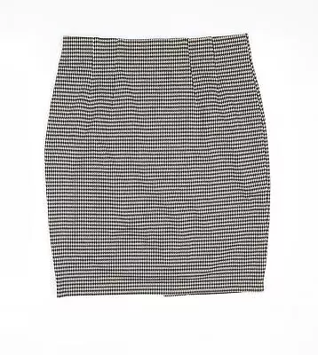 Marks And Spencer Womens Beige Geometric Polyester Straight & Pencil Skirt Size  • £5
