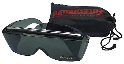 SUNSHIELDS Premier Sailing Moulded Smoke Tinted Lens UV400 Fit Over Sunglasses • £8.99