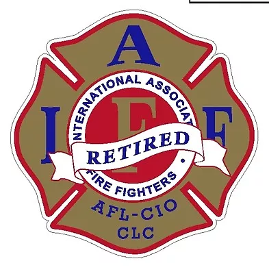 4  IAFF Decal Exterior Mount Gold Red And Blue Retired Please Read Auction • $3.50