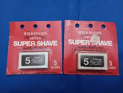 VINTAGE ORIGINAL WILKINSON SWORD RAZOR BLADES SEALED 10 Blades Total • $12.99