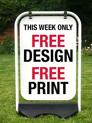 Pavement Sign Shop Sign A Board Swing Sign Board Incl. Free Printing & Design • £79.95