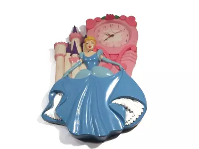 Vintage Princess Cinderella Plaastic Wall Clock Childrens Room Wall Decor • $14.57