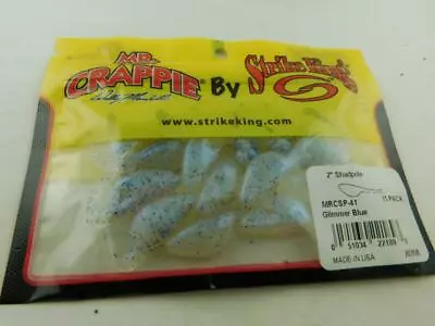 Strike King Mr Crappie 2  Shadpole Glimmer Blue Bait NIP Pack Of 15 • $2.99