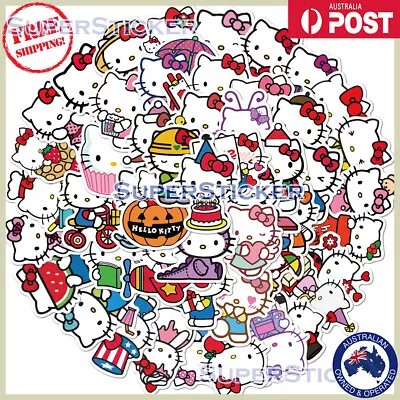 50pcs Hello Kitty P2 Sanrio Cute Cartoon Bulk Skateboard Stickers Kid Waterproof • $4.59