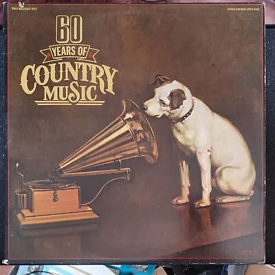 Vintage Vinyl LP 2pc Record Set 60 Yrs Of Country Music Various Artists 12  • $12