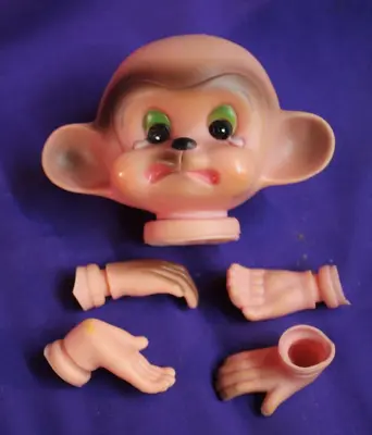 Crying Monkey Head Hands Feet  3.5   Doll Crafting • $19.99