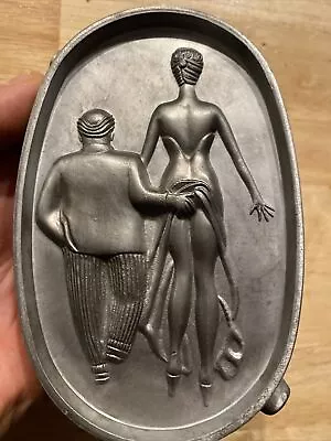 $25.69 • Buy Ash Tray Burlesque Speakeasy Saloon NSFW Nude Collector Metal Cigar Aficionado